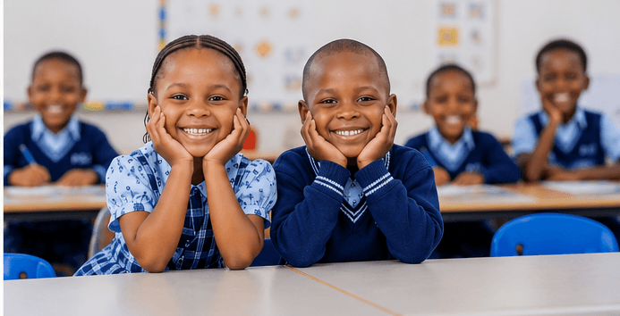 Students learning in class at Pure Springs